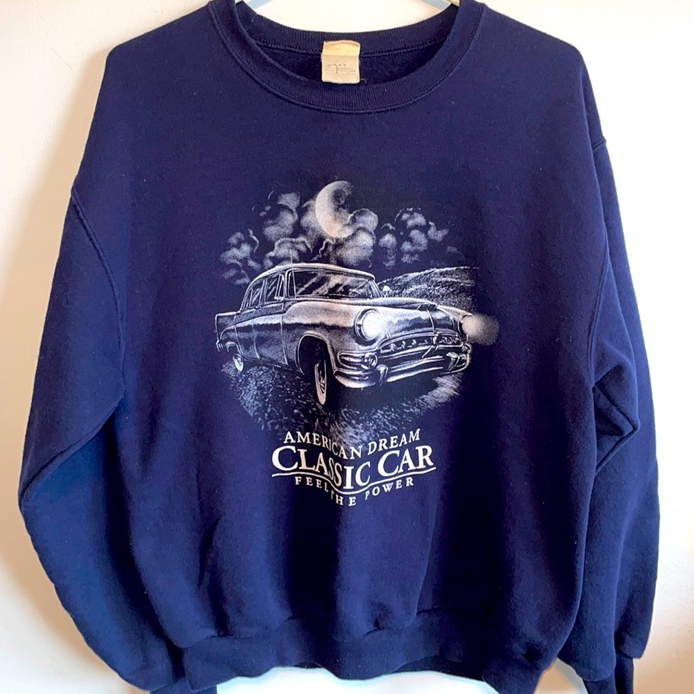 Vintage Pullover American Dream Classic Car Medium